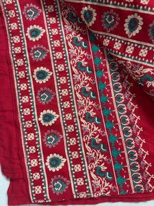 Red Floral Embroidered Tunic Top