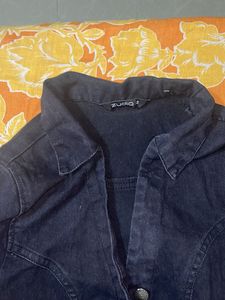 Cute Denim Cutout Mini Dress