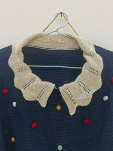 Peter pan collar with Cute Pom