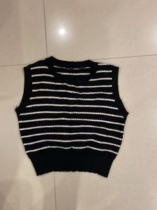 Striped Knit Vest