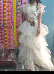 Full White Colour Lehnga Choli Duptta