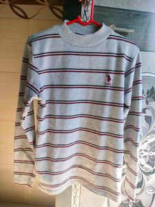 Half Turtle Neck Woolen T Shirt For Men