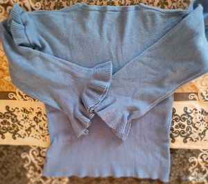 A Powder Blue Color Pullover For Women 💙