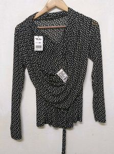 Trendt New Polka Dot Wrap Top