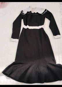 Chic Black Bodycon Midi Dress