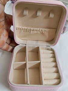 Pink Travel Jewelry Organizer