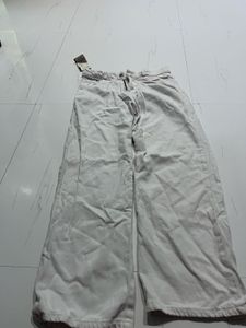 Wide Leg White Jeans