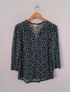 Green Printed Top