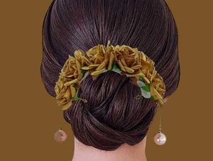 Golden Rose Hair Piece