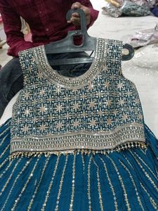 🤩New Teal Embellished Lehenga Choli WithDupatta🤩