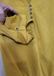 Mustard Blouson Top