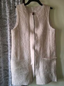 Sleeveless Wool Blend Vest