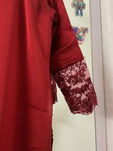 Georgette Deep Maroon Salwar Set