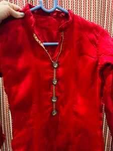 Designer party wear red  kurta