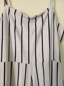 White Stripped Jumpsuit