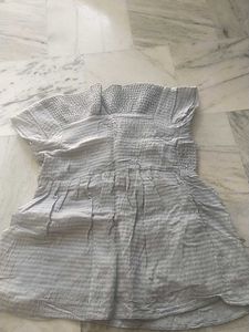 Grey Dress with Pearl Detail