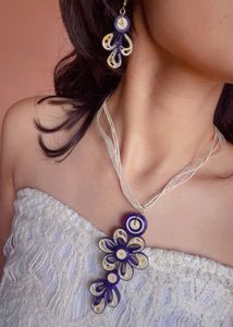 Handmade Flower Quilling Jewellery Set