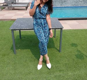 Striped Blue Jumpsuit