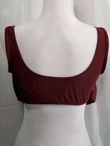 Burgundy Ruffle Tankini Top