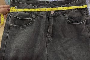 Black Wash Wide Leg Jeans