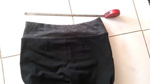 Black Gym Leggings With Grey Trim