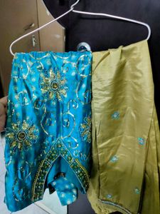 Traditional Chanderi Silk Suit 💙💛