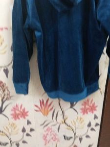 Blue Velvet Zip-Up Hoodie set xs and S 32" to 36"