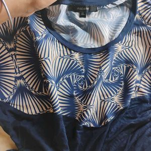 Madame Blue Patterned Top - XL
