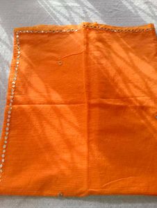 Orange Decorative Fabric with Mirror Detail