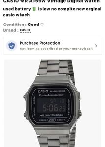 CASIO WR A159W Vintage Digital Watch