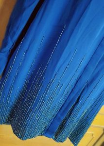 Beautiful Blue Embellished Shirt Dress