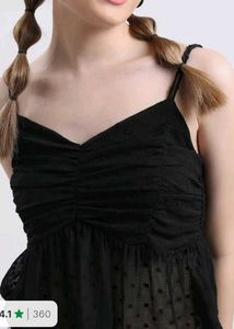 Black Polka Dot Cami Top
