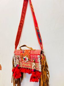 Boho Patchwork Statement Bag