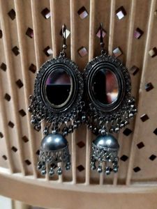 Mirror Jhumka Earrings