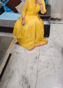 Elegant Yellow Ethnic Gown
