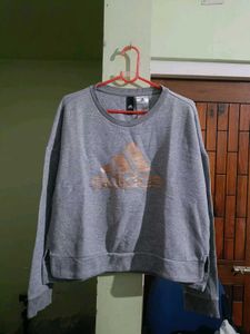 Adidas Gray Logo Sweatshirt