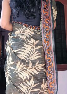 Black Printed Saree