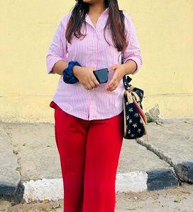 Striped Shirt & Red Pants