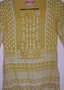 Yellow Short Kurti