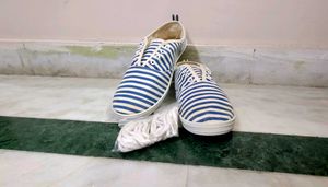 Striped Canvas Casual Shoes