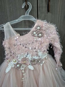 Elegant Pink Tulle Party Dress