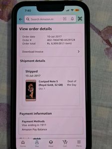 It Is a COOLPAD Note5 Mobike Phone