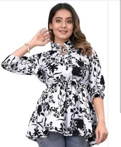 Floral Print Peplum Top