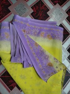 Yellow &amp; Lilac Saree