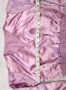 Pink Silk Long Sleeve Top🩷