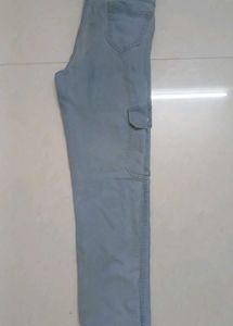 Light Blue Denim Cargo