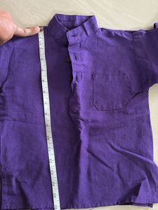 Pure Khadi Purple Kurta - Unique Style