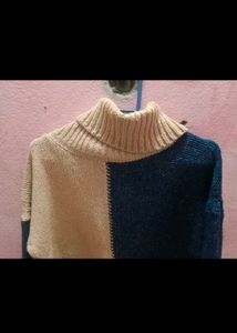 Cozy Two-Tone Turtleneck