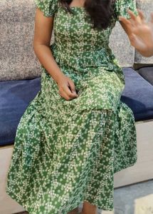 Green Floral Maxi Dress