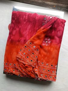 Soft Stone Work Saree With Running Blouse